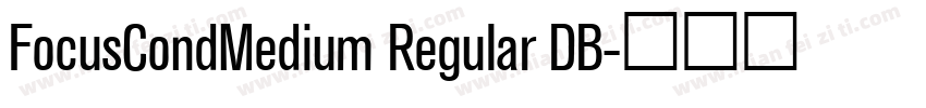 FocusCondMedium Regular DB字体转换